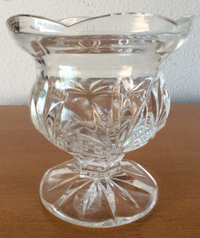Royal Limited Crystal Tulip Scalloped Edge Candle Holder  - Vintage 1990's