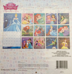 Disney Princess 12-Month 2018 Calendar