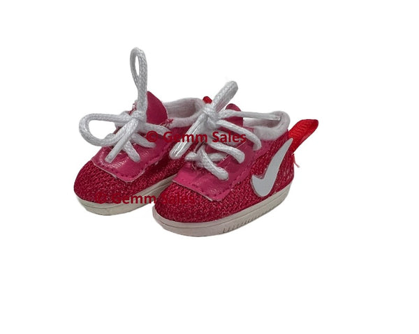 Doll Cotton Mesh Shoes Sneakers - Hot Pink