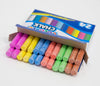 BAZIC Dustless Chalk, Assorted Colors, 24 Count Box