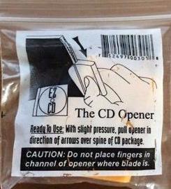 EZ CD, The CD Opener, Yellow - NEW