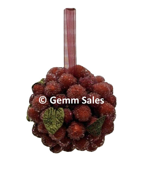 Frosted Holly Berry Ornament