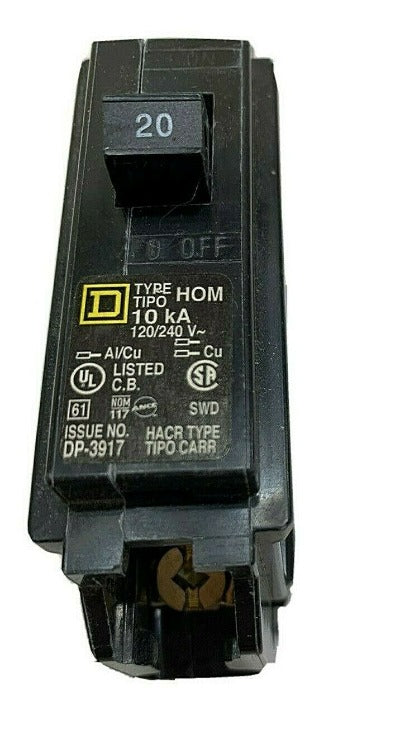 Homeline 20 Amp Single-Pole Circuit Breaker Square D