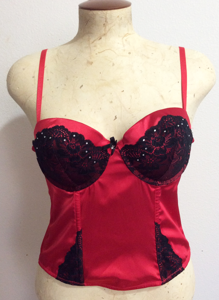 Gilligan & O'Malley Intimates Red Satin Corset