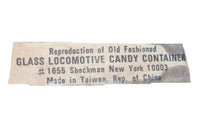 Vintage Glass Locomotive #1028 Candy Container 1940's