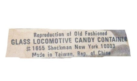 Vintage Glass Locomotive #1028 Candy Container 1940's