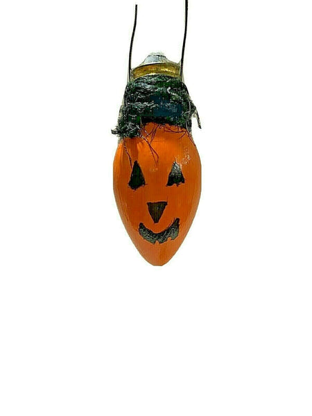 Halloween Jack-O-Lantern Light Bulb Handmade