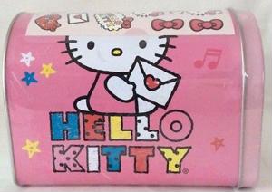 Hello Kitty Pink Tin Mailbox by Sanrio with 24 Valentine Stickers