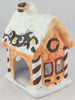 Holiday Village Hand-Painted Ceramic Candle Holder - Candy House