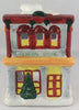Holiday Village Hand-Painted Ceramic Candle Holder - General Store
