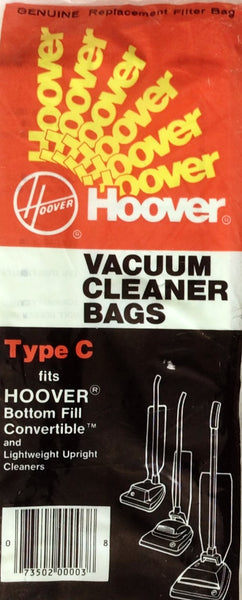 Hoover Vacuum Cleaner Bags Type C, Pack of 4 Bags - 4010003C