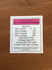 Monopoly Replacement Pieces - Property Title Deed Cards
