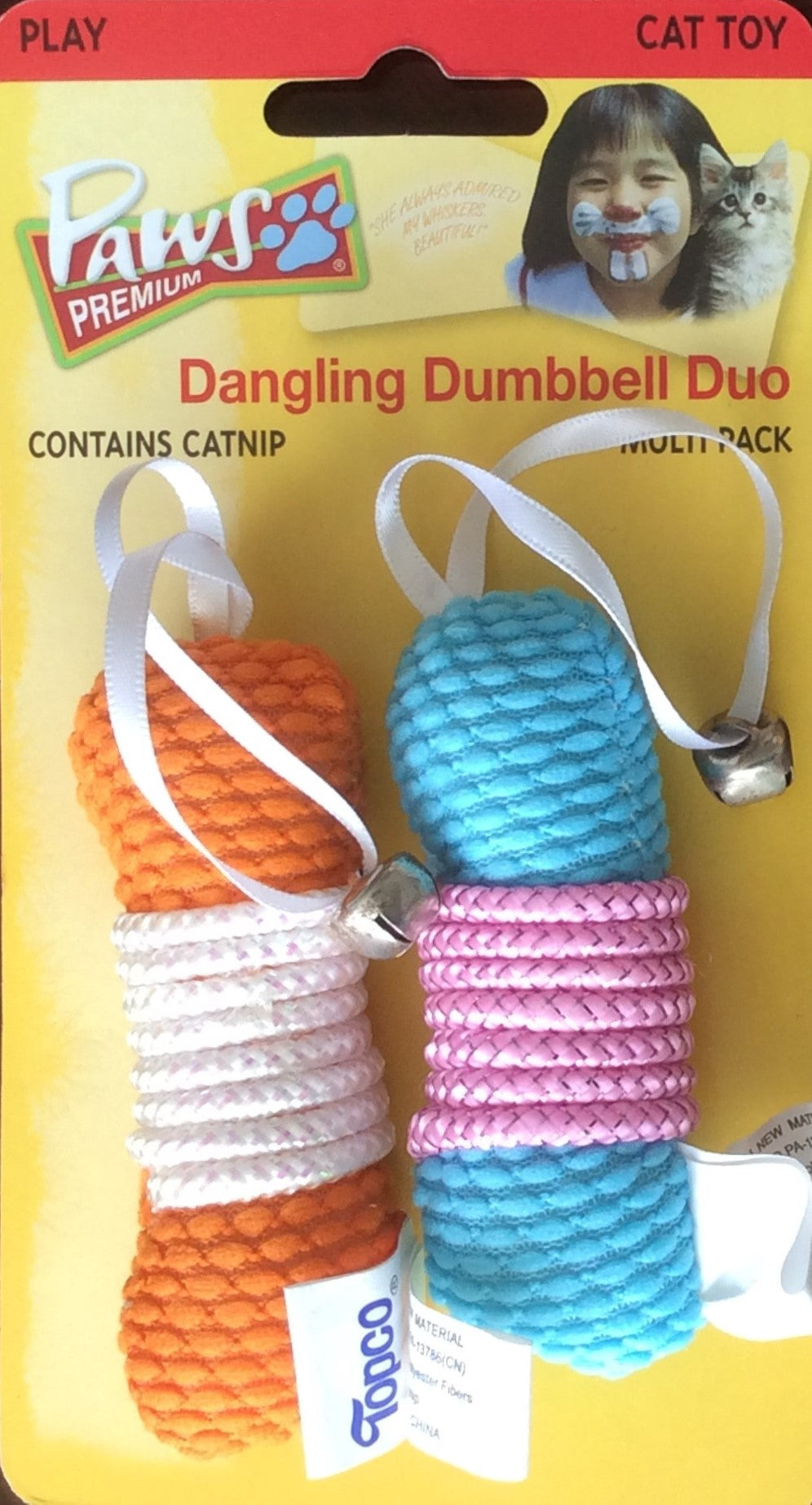 Paws Premium Dangling Dumbbell Duo - Cat Toy