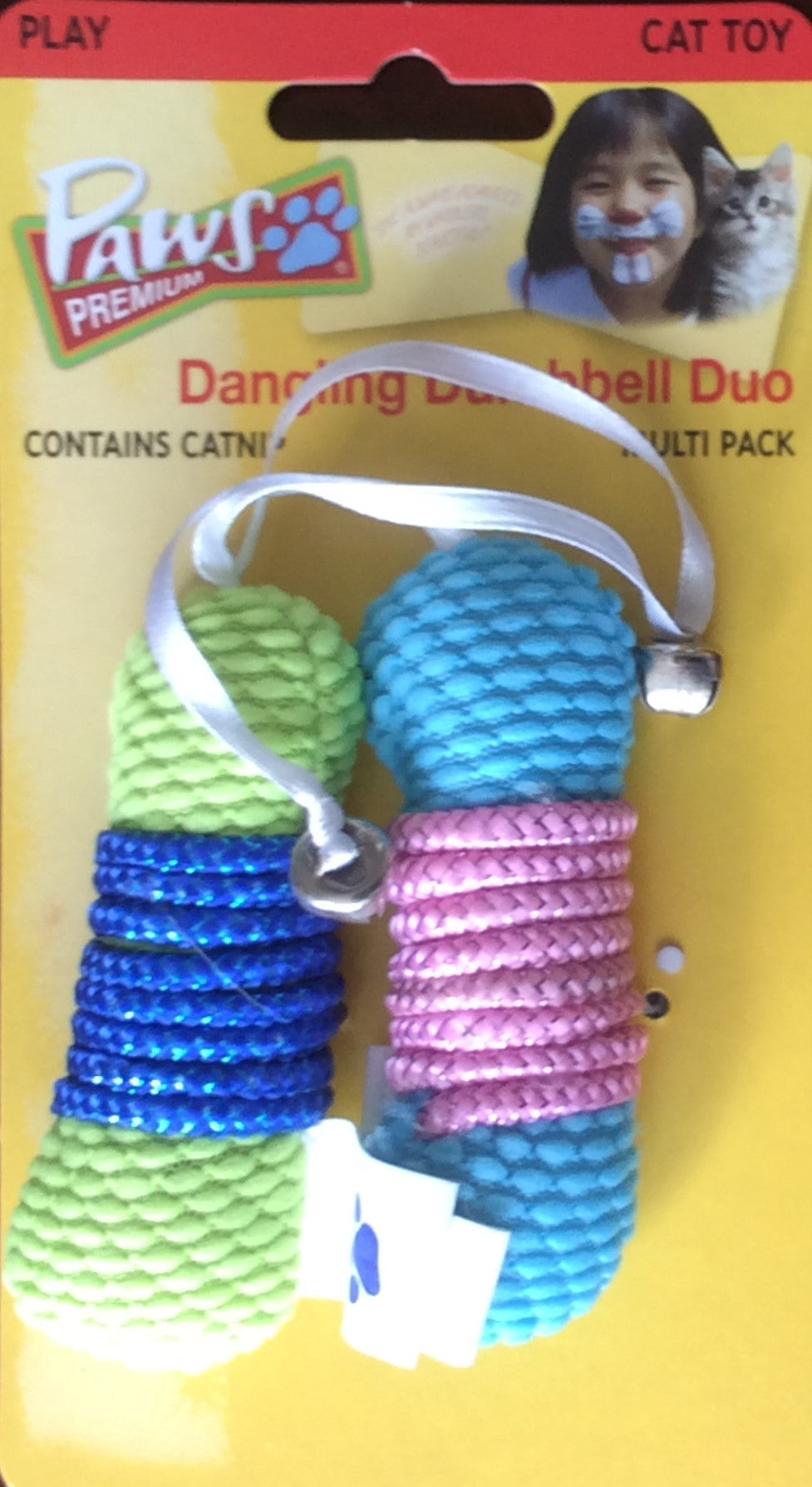 Paws Premium Dangling Dumbbell Duo - Cat Toy