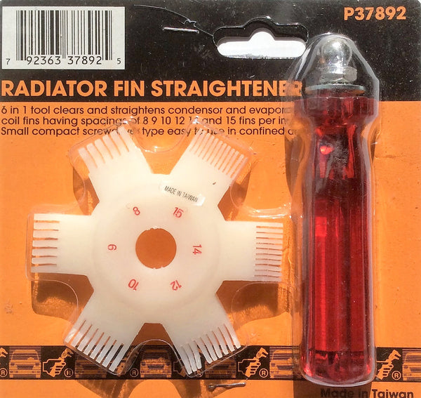 Radiator fin straightener