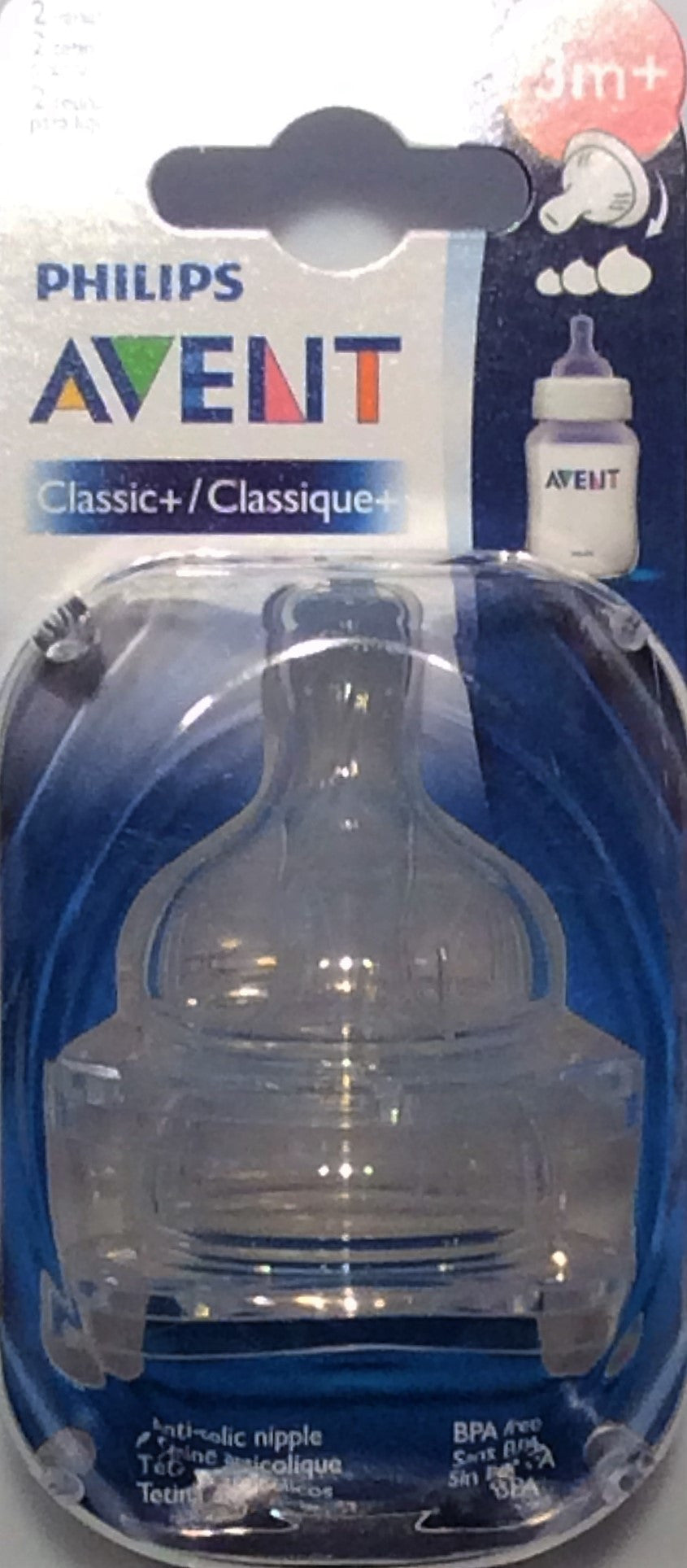 Avent Nipples - Variable flow 3 months + Classic