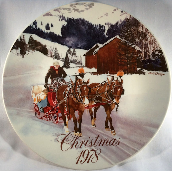 Christmas Smucker's Collectable Plate 1978