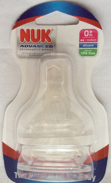 Nuk Wide-Neck Nipples 0+ Medium flow / Advanced