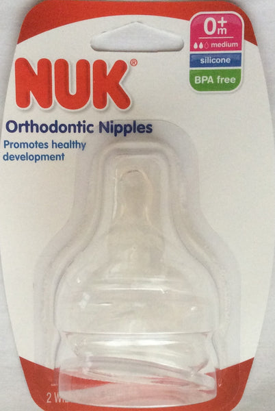 Nuk Wide-Neck Nipples 0+ Medium flow