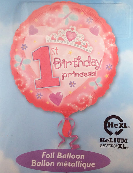 1st. Birthday Princess Foil Balloon