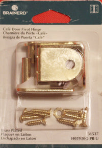 Brainerd Cafe Door Pivot Hinge / Brass Plated
