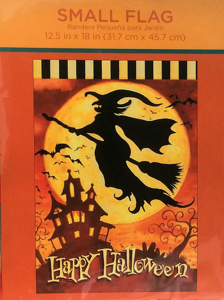Happy Halloween Witch, Small Flag 12.5" x 18"