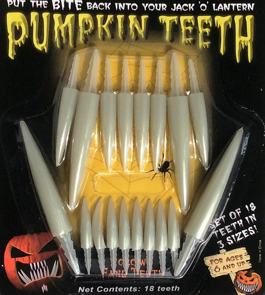Glow in the Dark Pumpkin Teeth