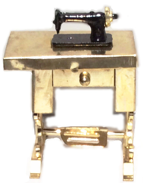 Miniature Gold Metal Sewing Machine