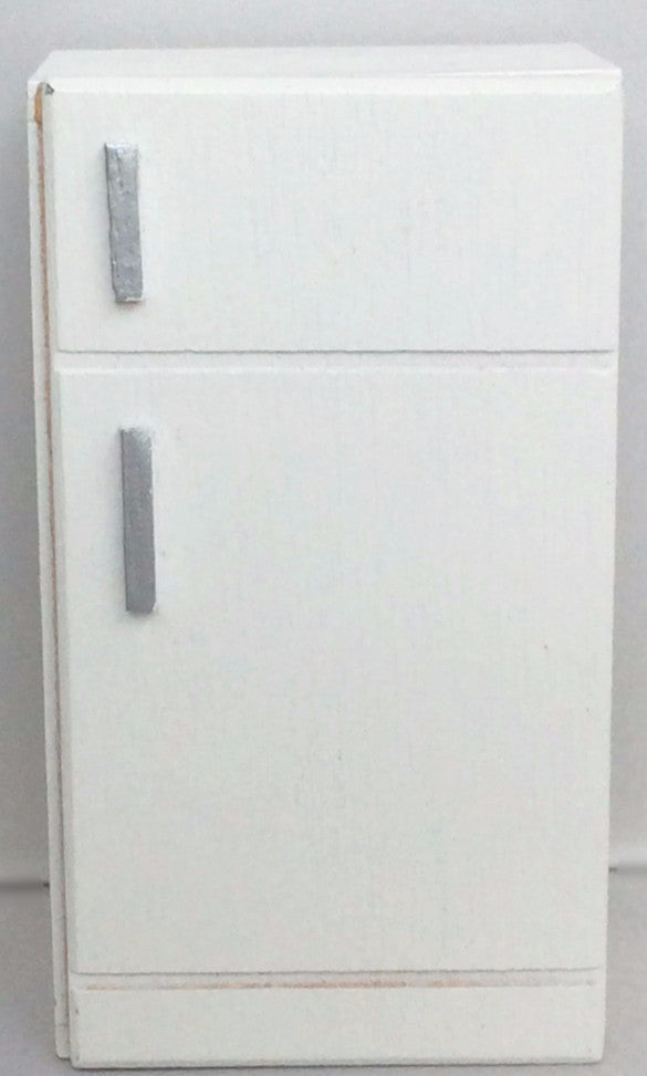Miniature House - White Wooden Refrigerator