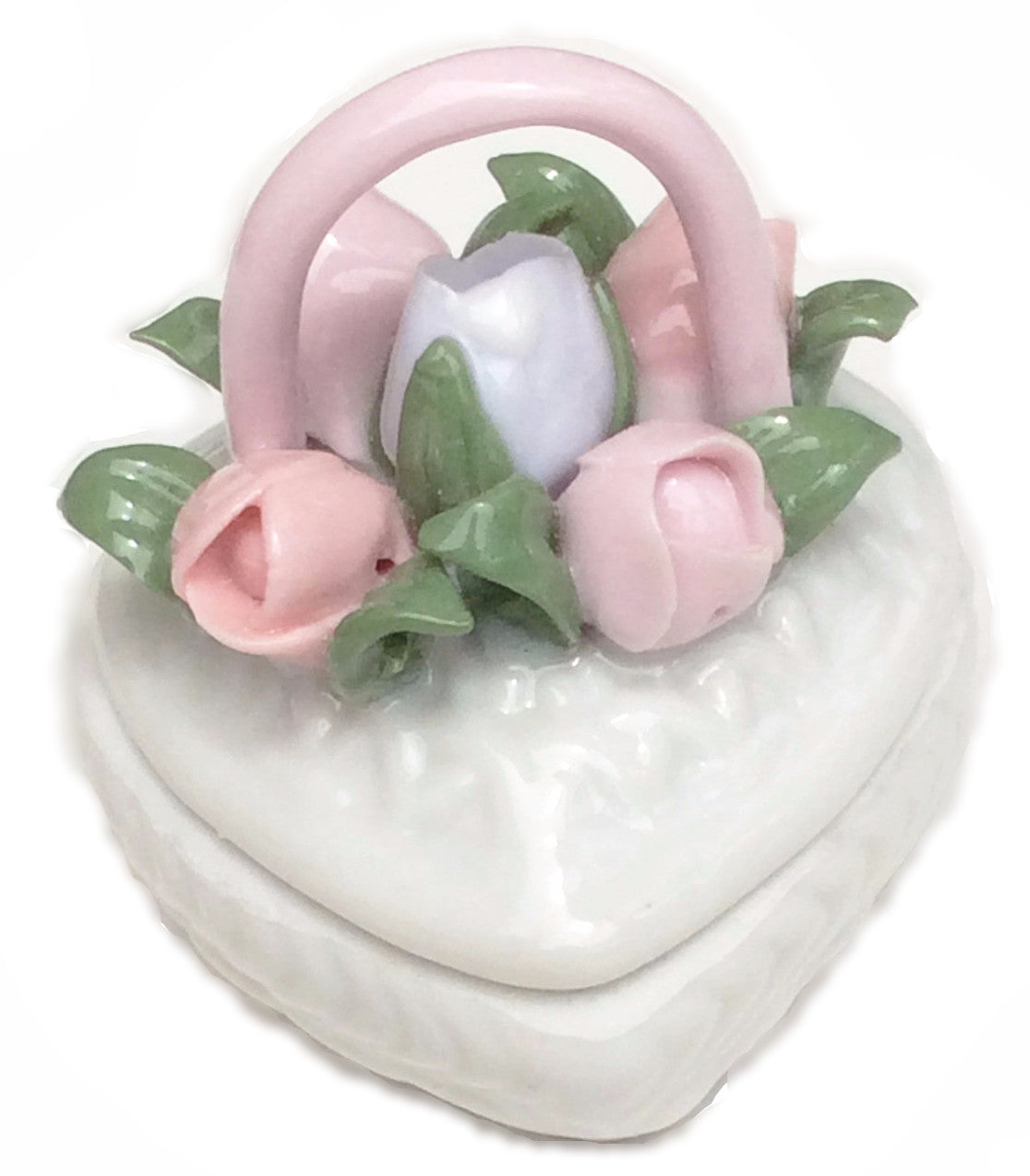 Ceramic Trinket Heart with Tulips