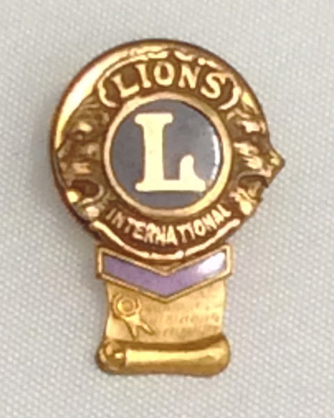 Lions International Lapel Pin with Single Chevron