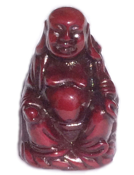 Red Sitting Buddha (Budai or Hotei) Figure