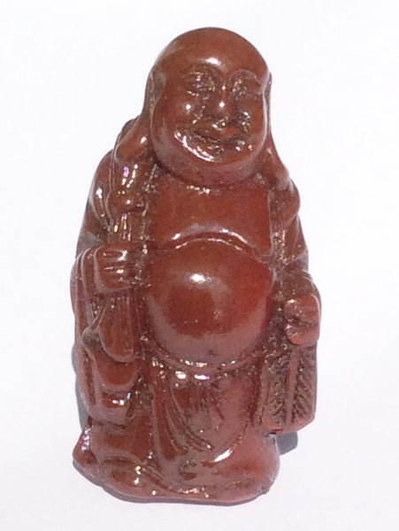 Red Laughing Buddha (Budai or Hotei) Figure