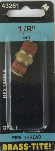 Motormite Hex Nipple 1/8" NPT #43261