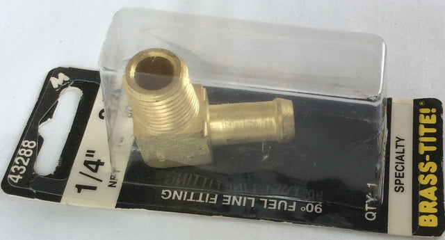 Motormite 90 Degrees Fuel Line Fitting 1/4" NPT to 3/8" Hose Specialty #43288