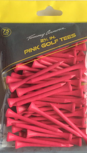 Tommy Armour 2-3/4" Hot Pink Hardwood Golf Tees 75 Count
