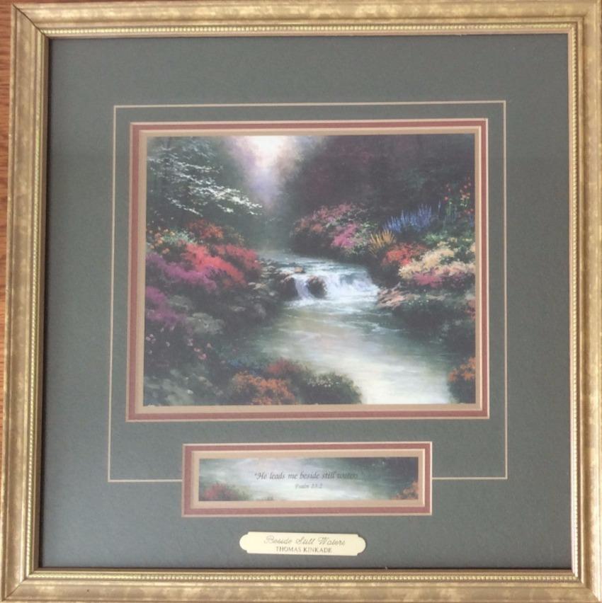 Thomas Kinkade "Beside Still Waters" Framed Painting, Vintage 1996
