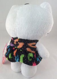 Hello Kitty Plush 6" Wearing Black Dress with Glitter by Sanrio 2015