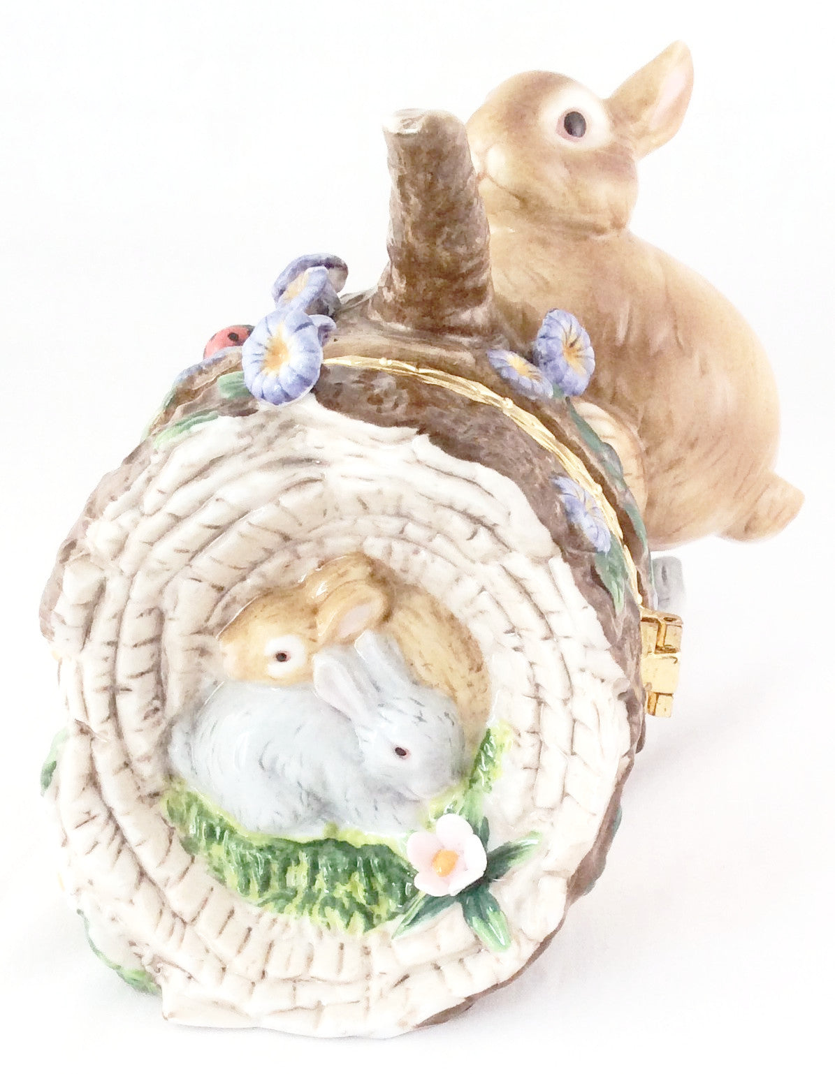CWC Porcelain Easter Bunny Hinged Trinket Box