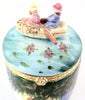 Hand Painted Trinket Box - Two Ladies On A Canoe