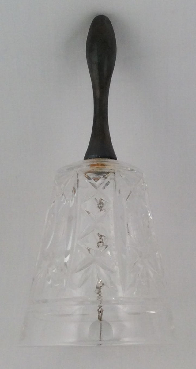 Hand Cut Crystal Bell with Metal Handle - Dinner Bell