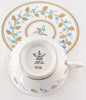 New Chelsea Staffs Cup And Saucer - Aqua Enamel Gold Leaves