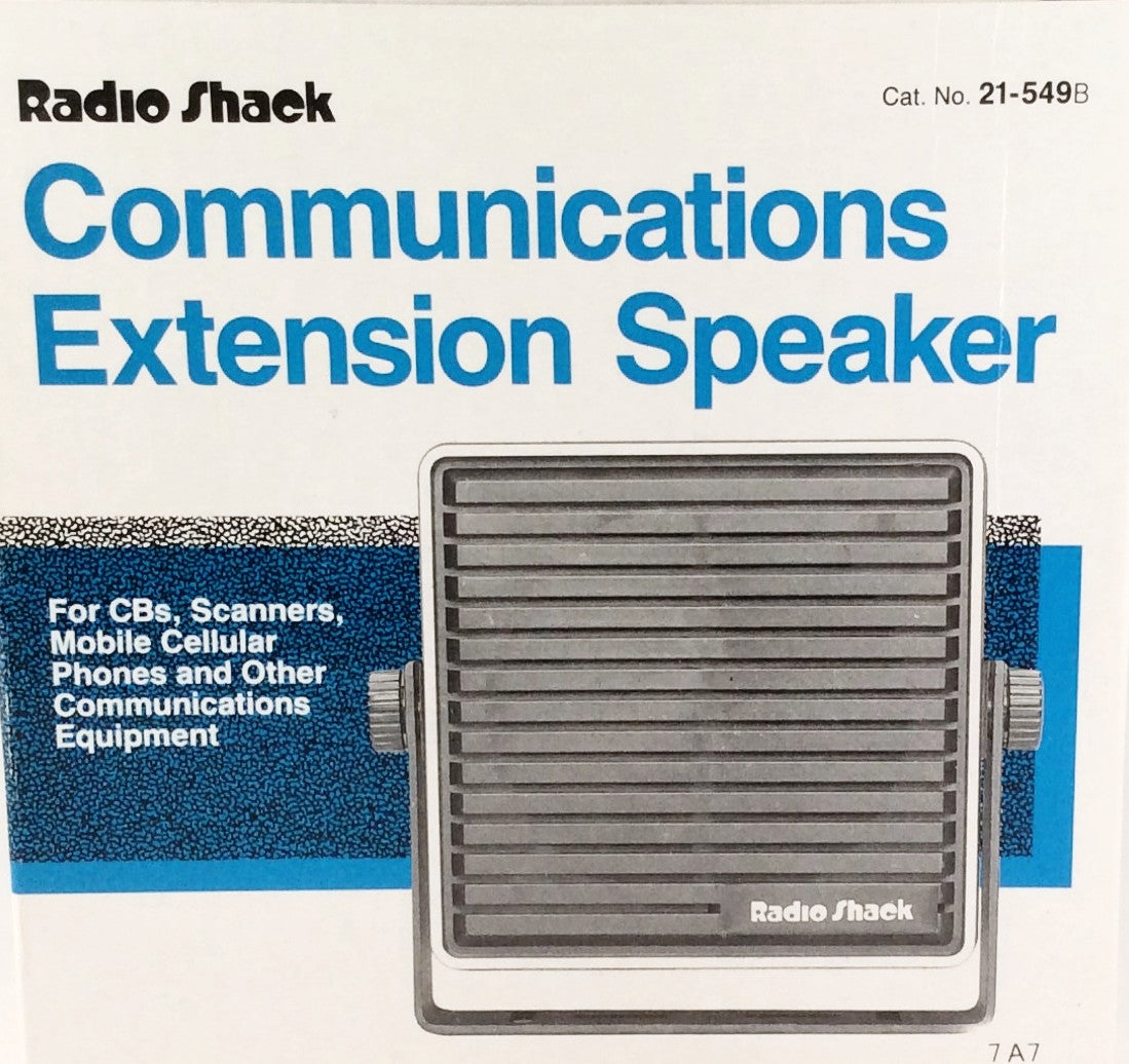 RadioShack Communications Extension Speaker #21-549B