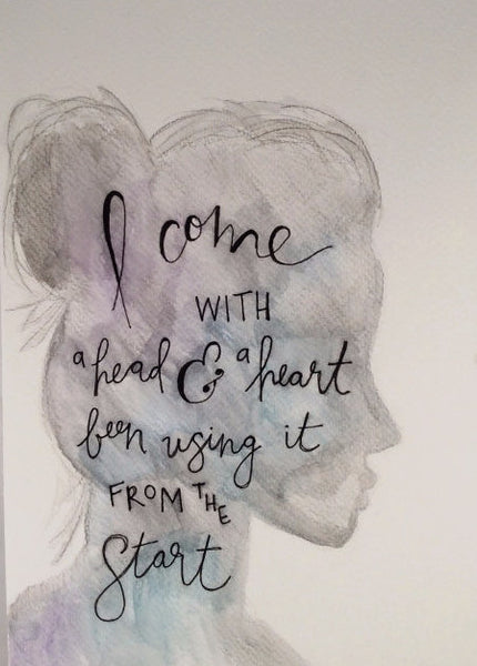 Inspirational Quote "I Come", Hand Painted by Casai Prints