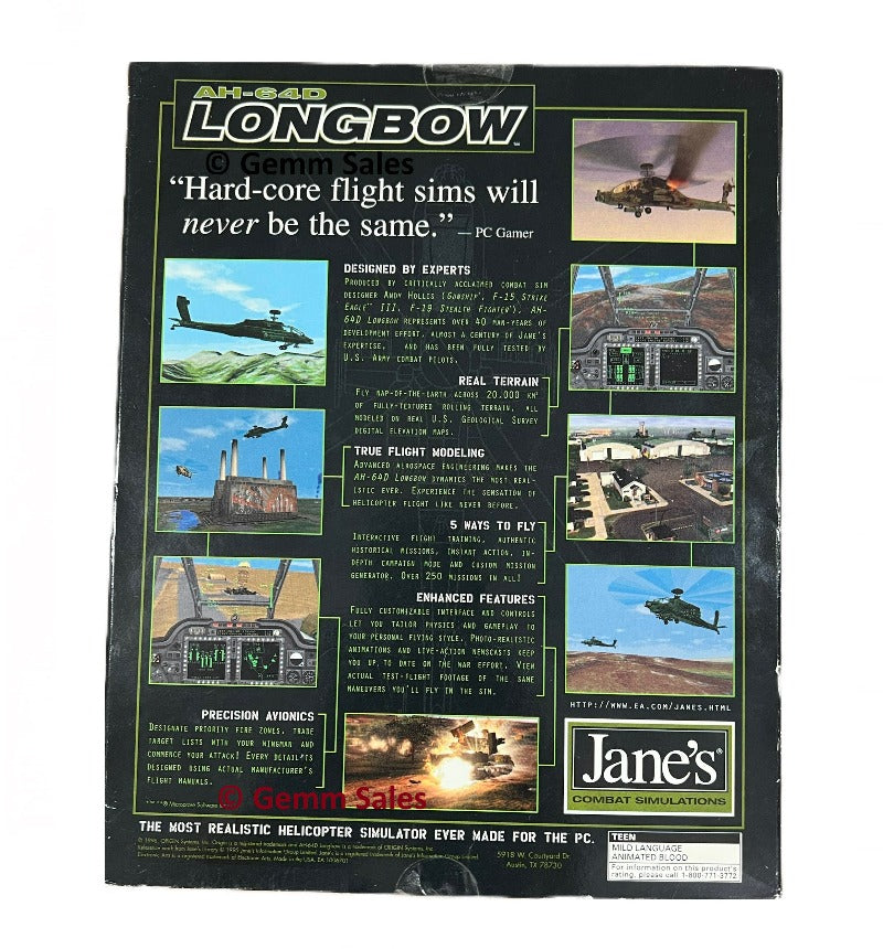 Jane's Combat Simulations AH-64D Longbow PC CD-ROM (1996)