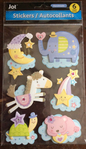 Jot Stickers Scrapbooking Stickers Handmade Pack of 6