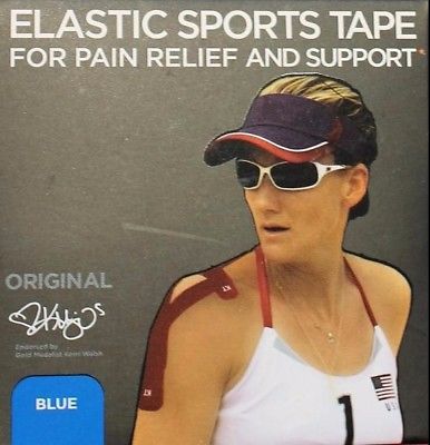 KT Tape Kinesiology Therapeutic Tape, Blue, 1 Set of 20 Strips 10" Pre-cut