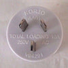 Korjo Grounded Adaptor Plug, White