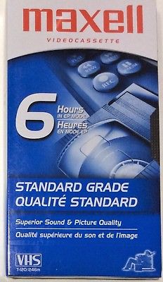 Maxell VHS Standard Grade 6 Hours of Superior Sound & Picture Quality