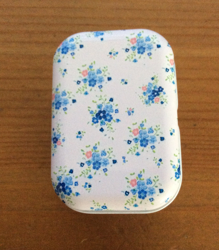 Mini Tin Pill Flower Case Purse Organizer